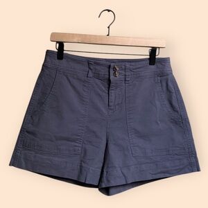 A New Day Grey Canvas Stretch Cotton Shorts Casual Summer Women’s Size 6